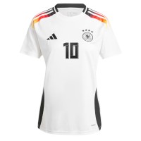 Camisa de Futebol Alemanha Jamal Musiala #10 Equipamento Principal Mulheres Europeu 2024 Manga Curta